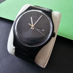 Swatch Mystery Life Black Dial Black lon-plated Unisex Watch SUOB708B